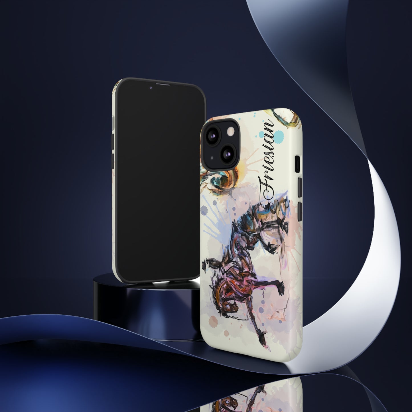 Friesian Watercolor Horse Horse Lover Gift Study Tough Case Phone Case.