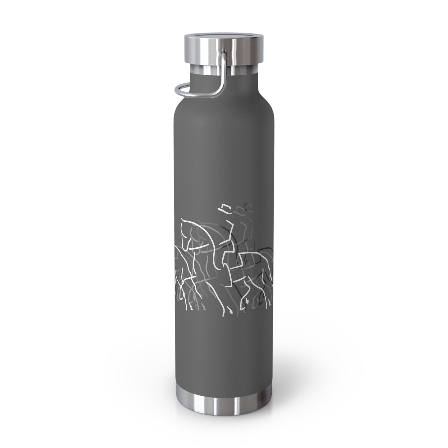 Graphic Dressage color Copper Vacuum Insulated Bottle, 22oz