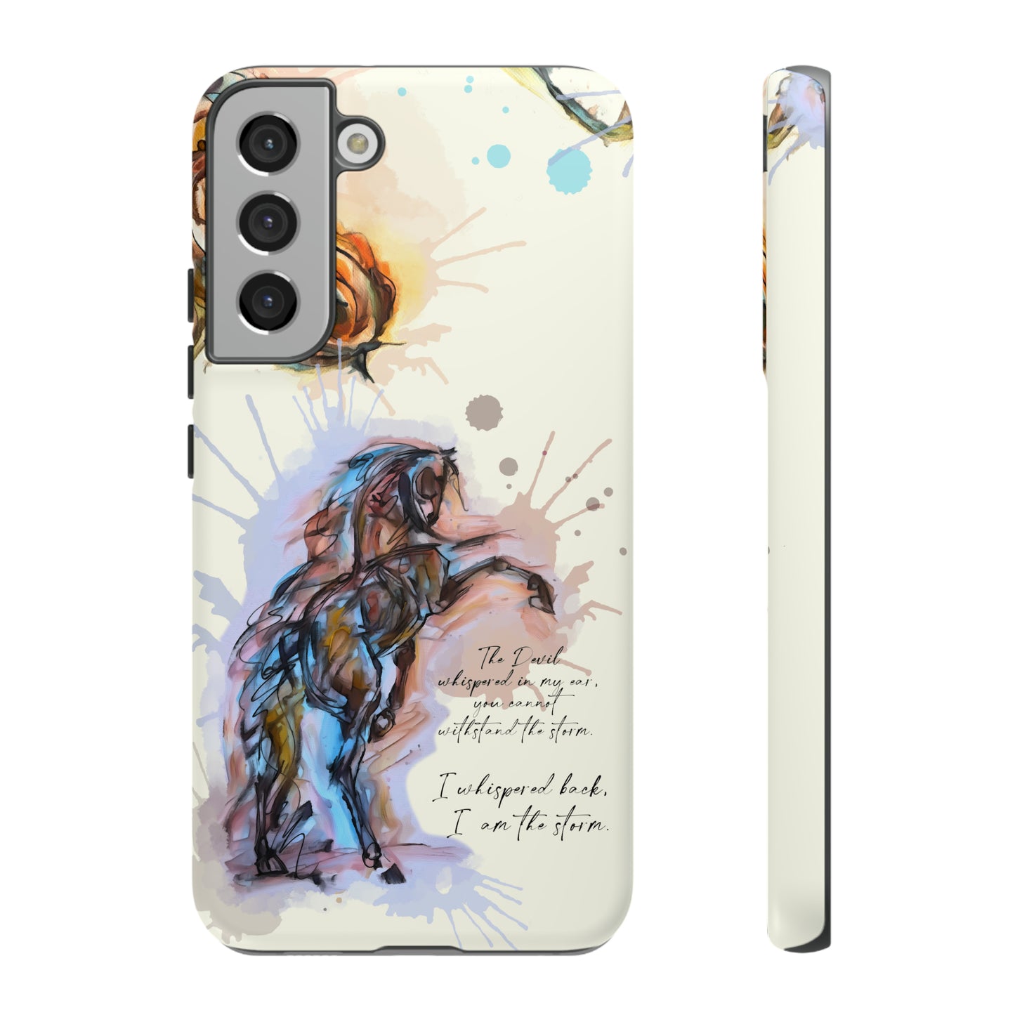 Inspirational Watercolor Horse Horse Lover Gift Study Tough Case Phone Case.