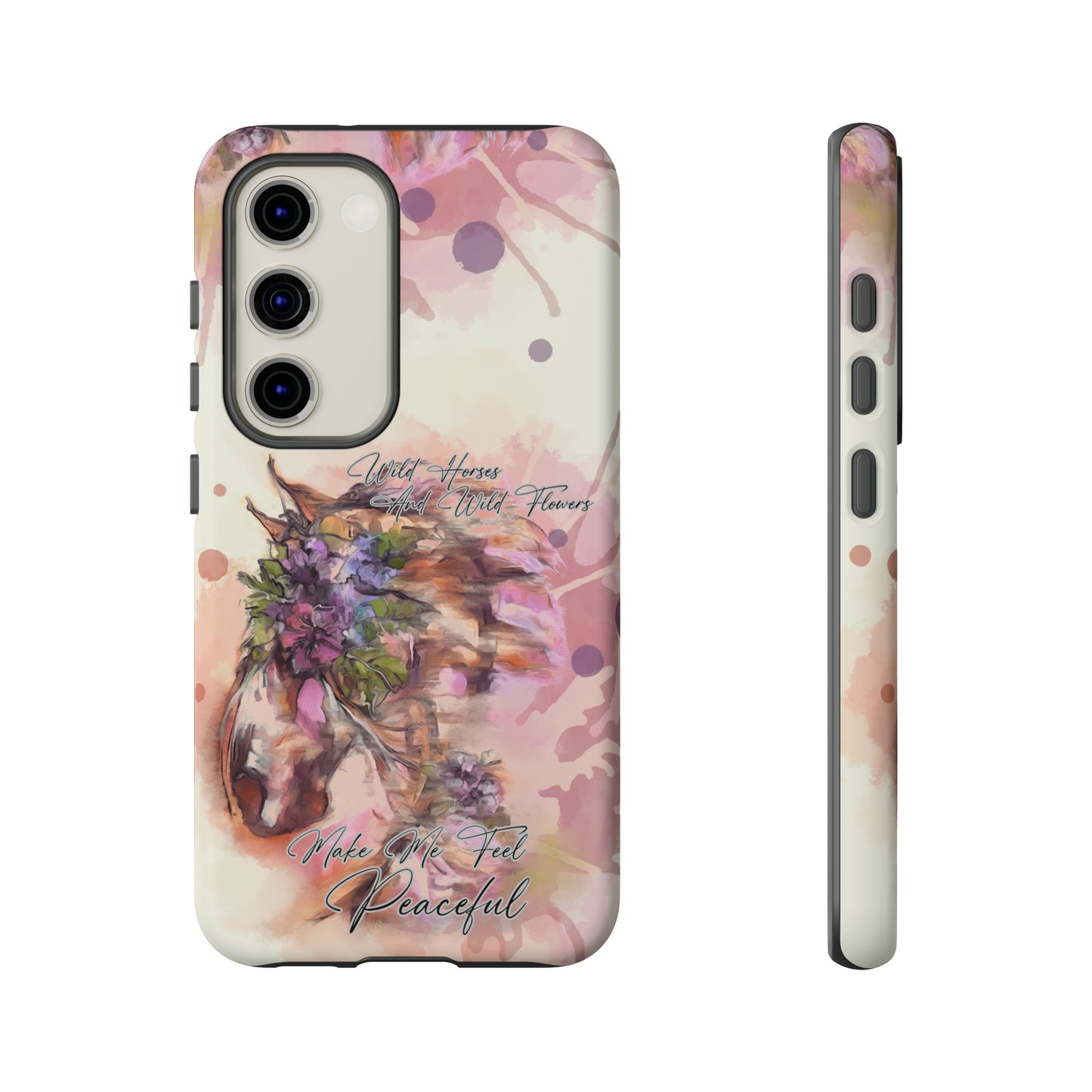 Romantic Equestrian Watercolor Horse Horse Lover Gift Study Tough Case Phone Case.