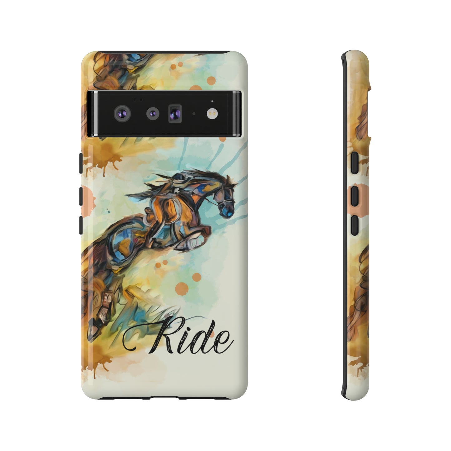 Water color Hunter Jumper Horse arena Study Tough Case Phone Case.