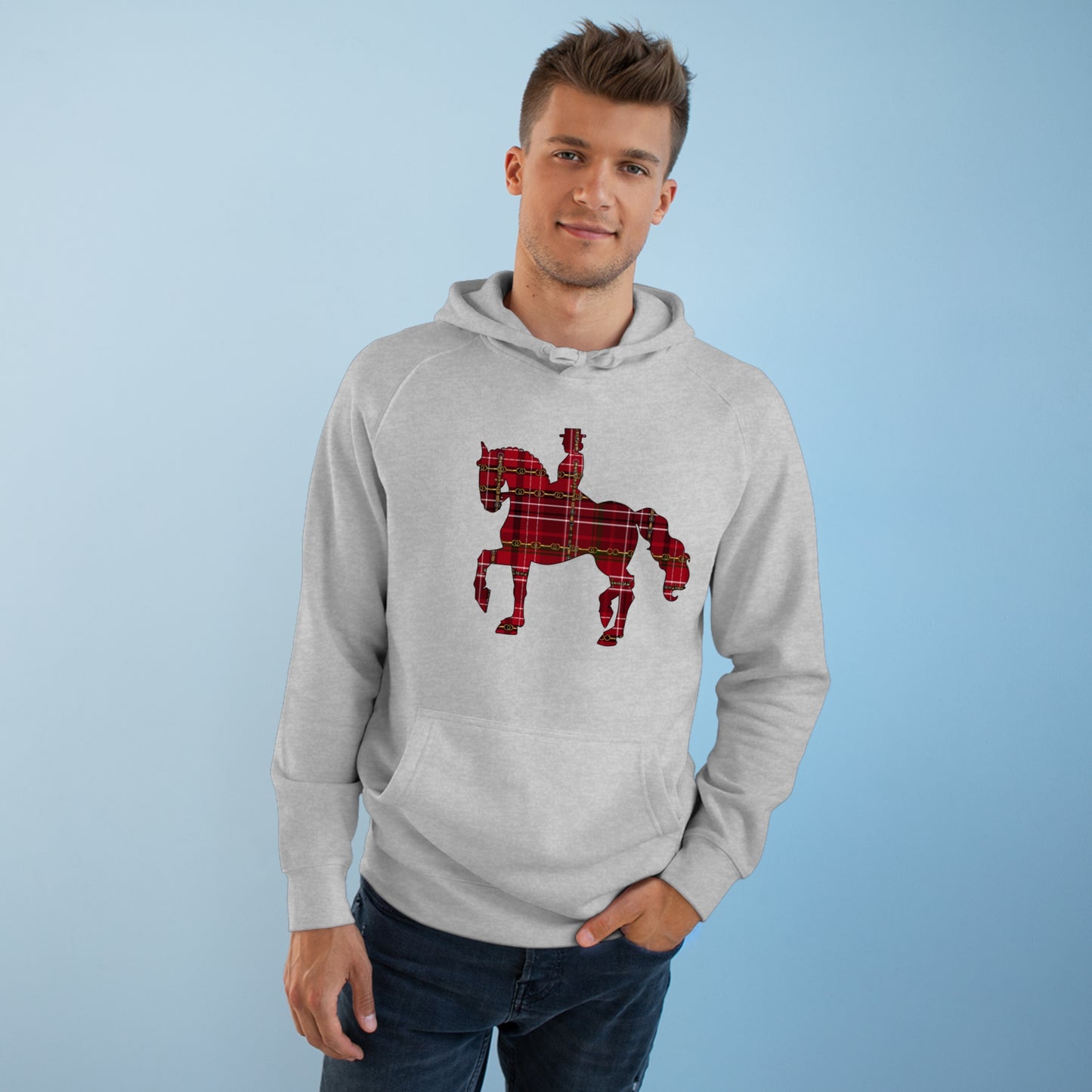 Christmas Piaffe Plaid "Oh What fun it is to ride" Dressage Unisex Supply Hoodie