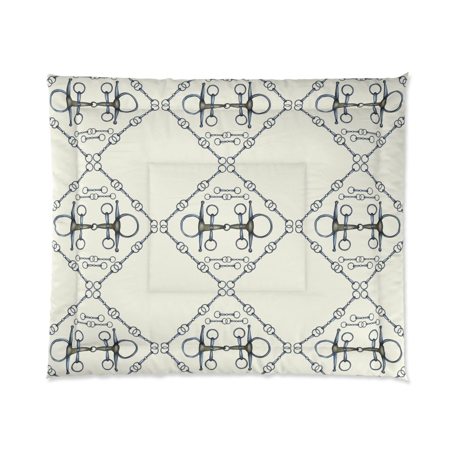 Equestrian Snaffle Bit Comforter - Custom Colors Available