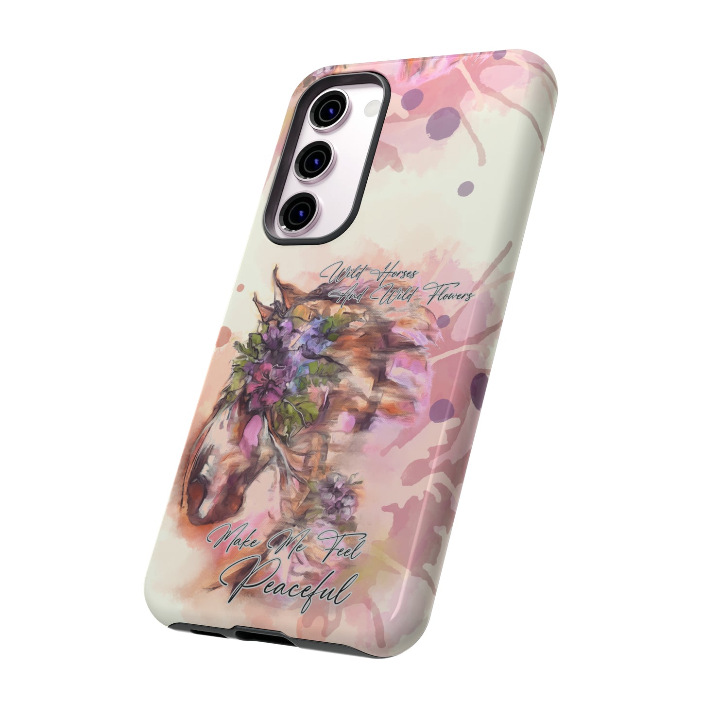 Romantic Equestrian Watercolor Horse Horse Lover Gift Study Tough Case Phone Case.