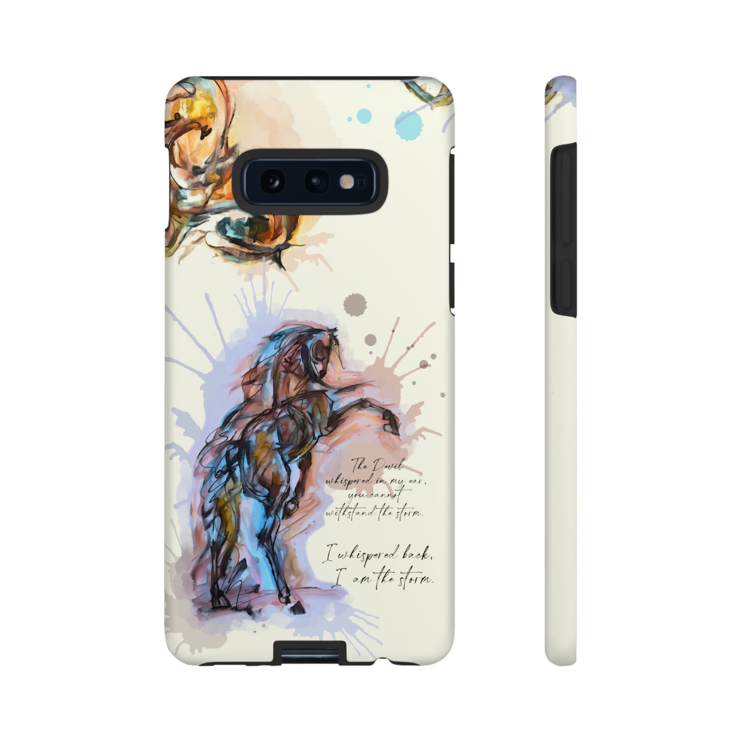 Inspirational Watercolor Horse Horse Lover Gift Study Tough Case Phone Case.
