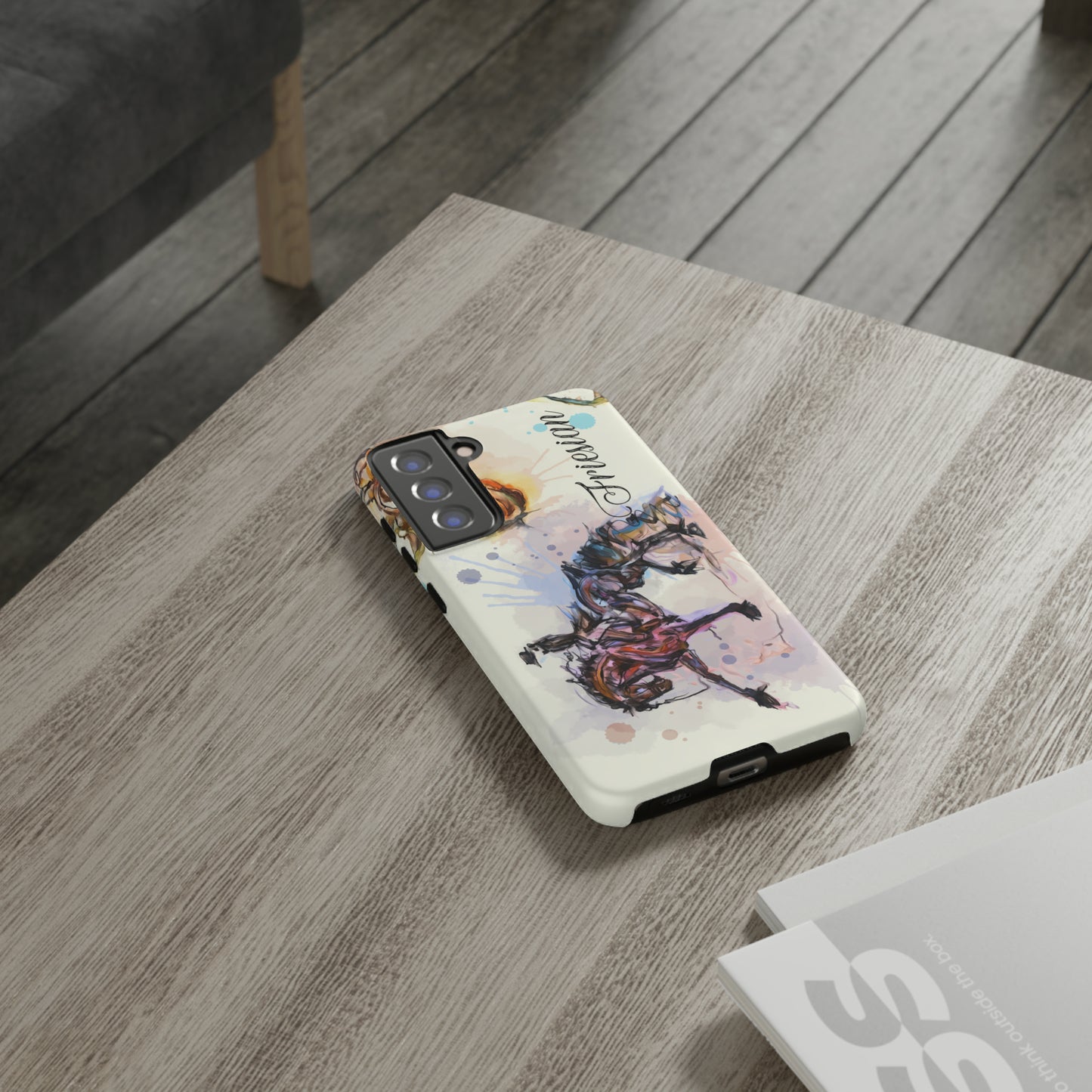 Friesian Watercolor Horse Horse Lover Gift Study Tough Case Phone Case.