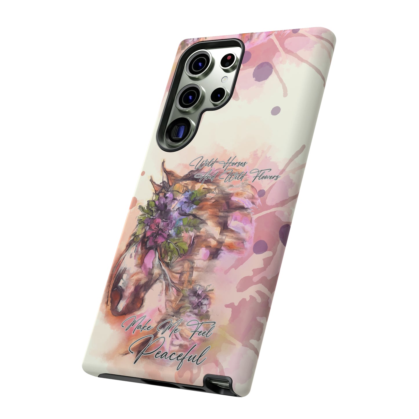 Romantic Equestrian Watercolor Horse Horse Lover Gift Study Tough Case Phone Case.