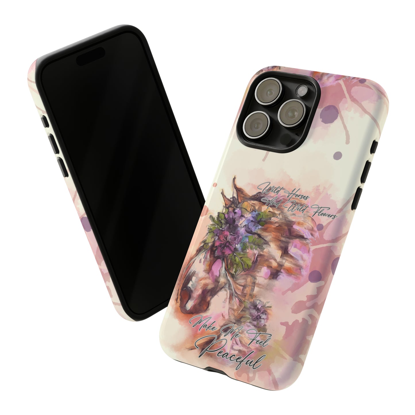 Romantic Equestrian Watercolor Horse Horse Lover Gift Study Tough Case Phone Case.