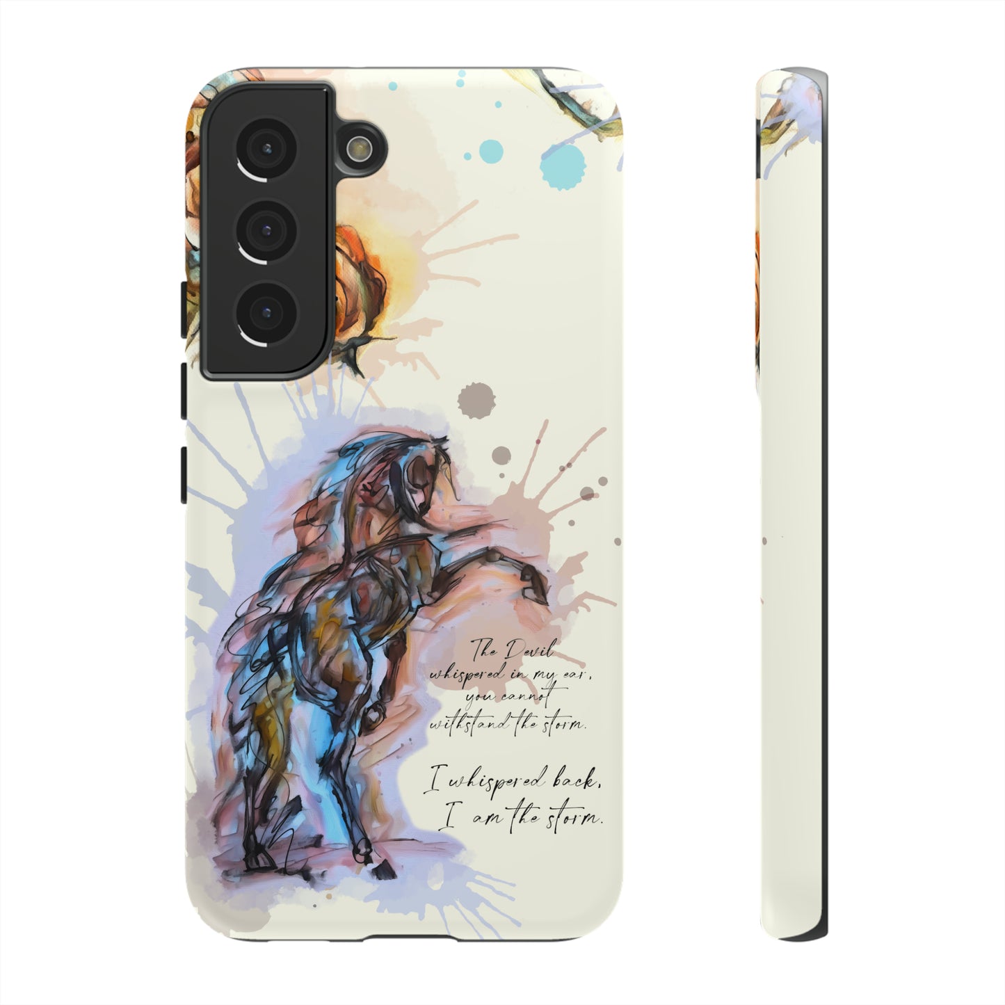 Inspirational Watercolor Horse Horse Lover Gift Study Tough Case Phone Case.