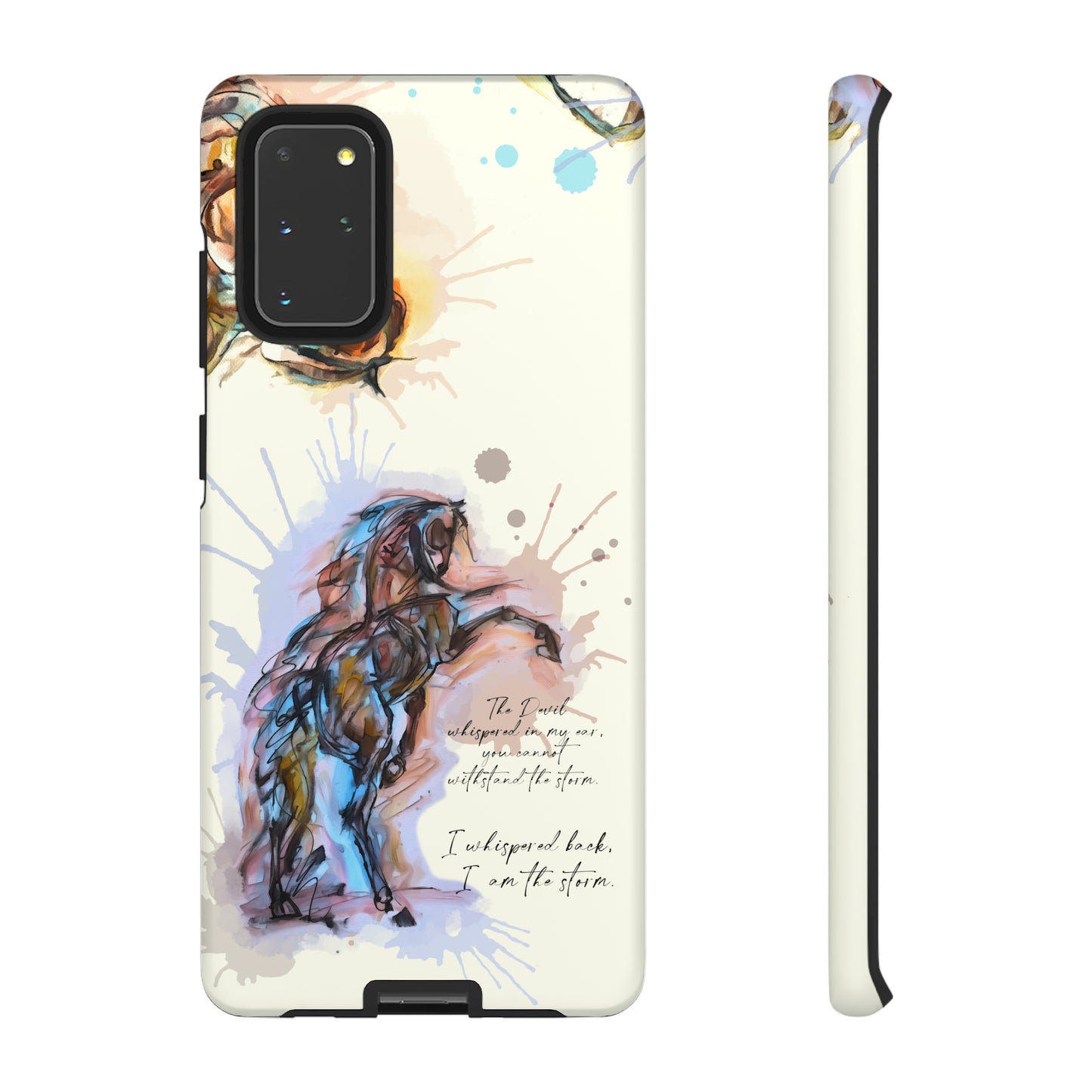 Inspirational Watercolor Horse Horse Lover Gift Study Tough Case Phone Case.