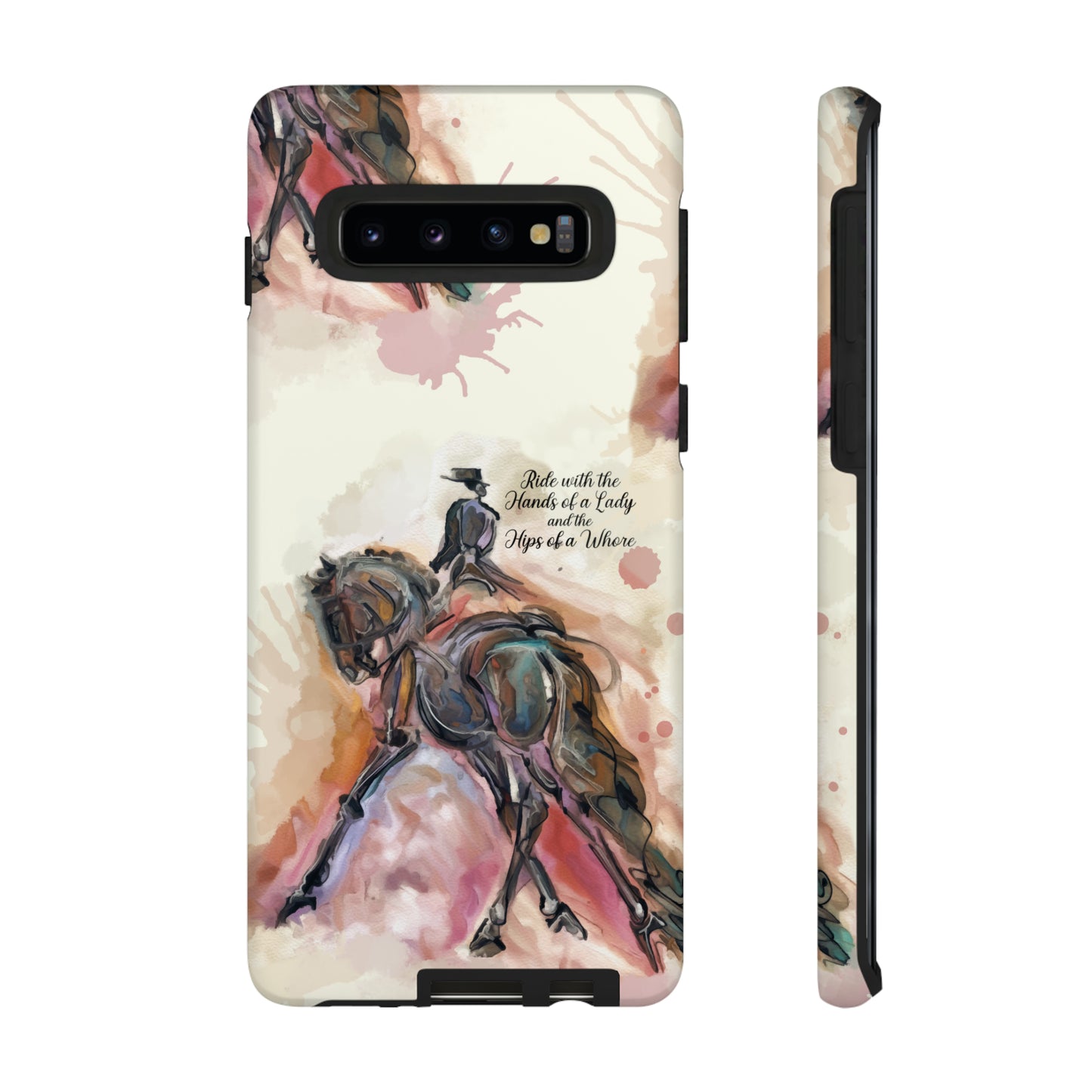 Raunchy Dressage Watercolor Horse Horse Lover Gift Study Tough Case Phone Case.