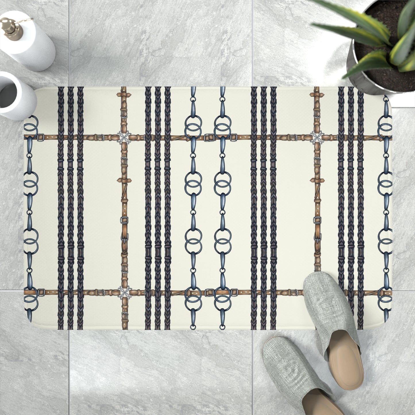 Snaffle Bit Memory Foam Bath Mat
