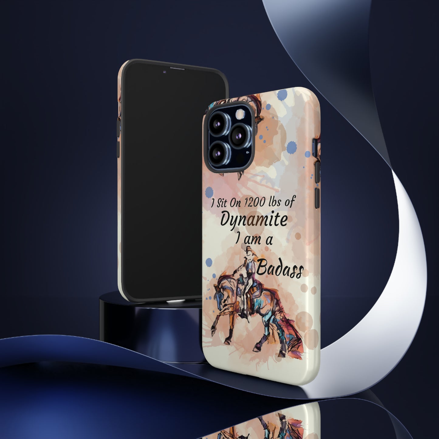 Swearing Western Watercolor Horse Horse Lover Gift Study Tough Case Phone Case.