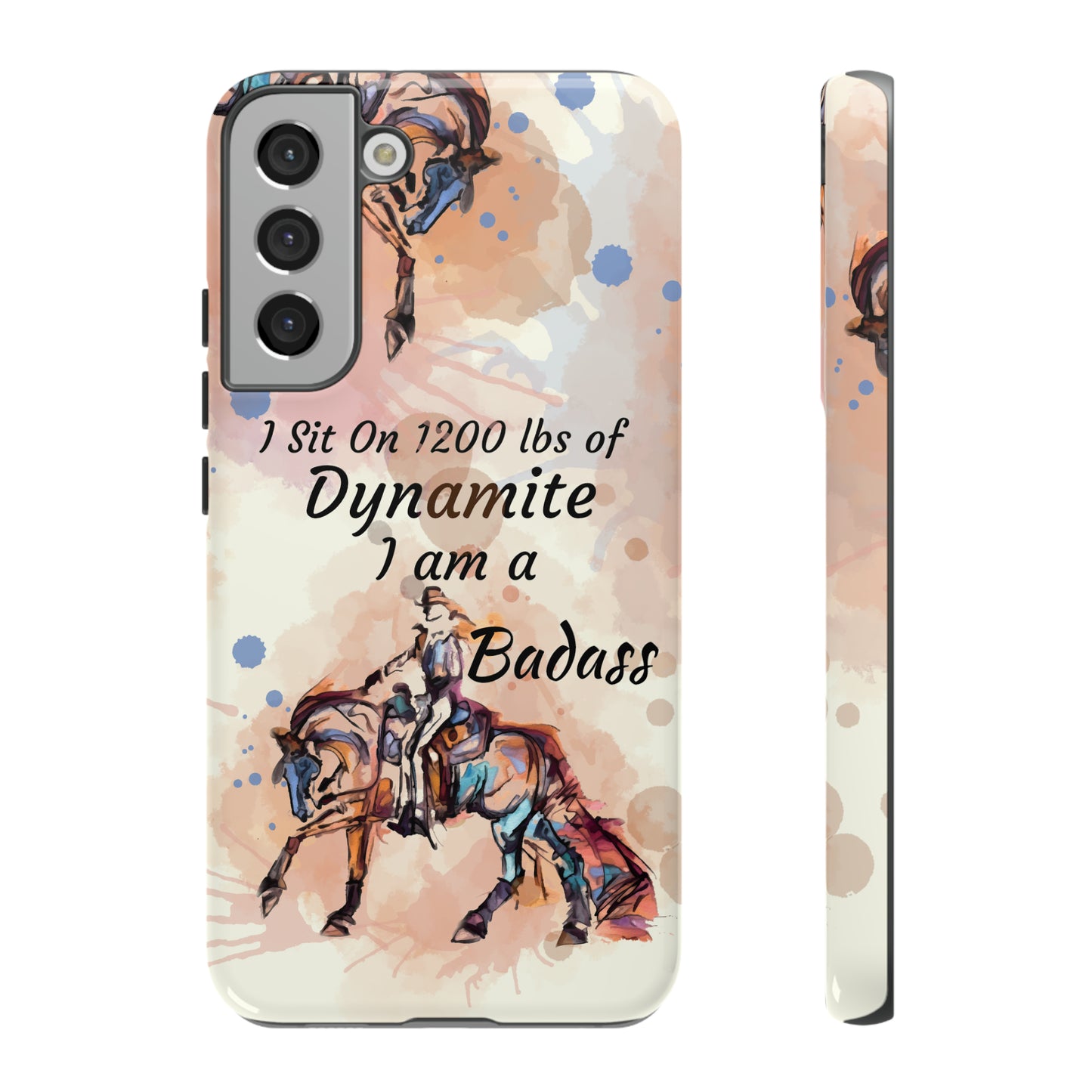 Swearing Western Watercolor Horse Horse Lover Gift Study Tough Case Phone Case.