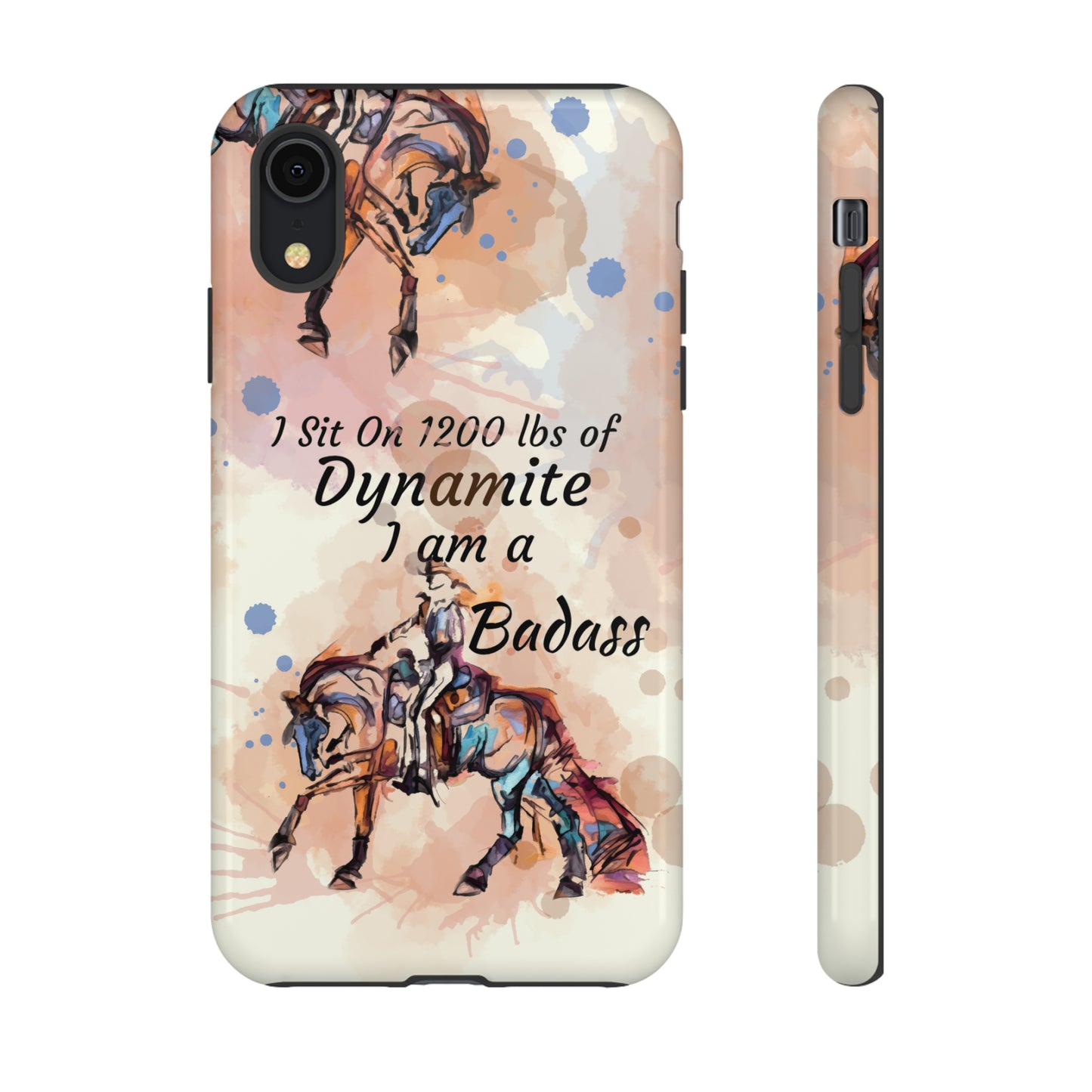 Swearing Western Watercolor Horse Horse Lover Gift Study Tough Case Phone Case.
