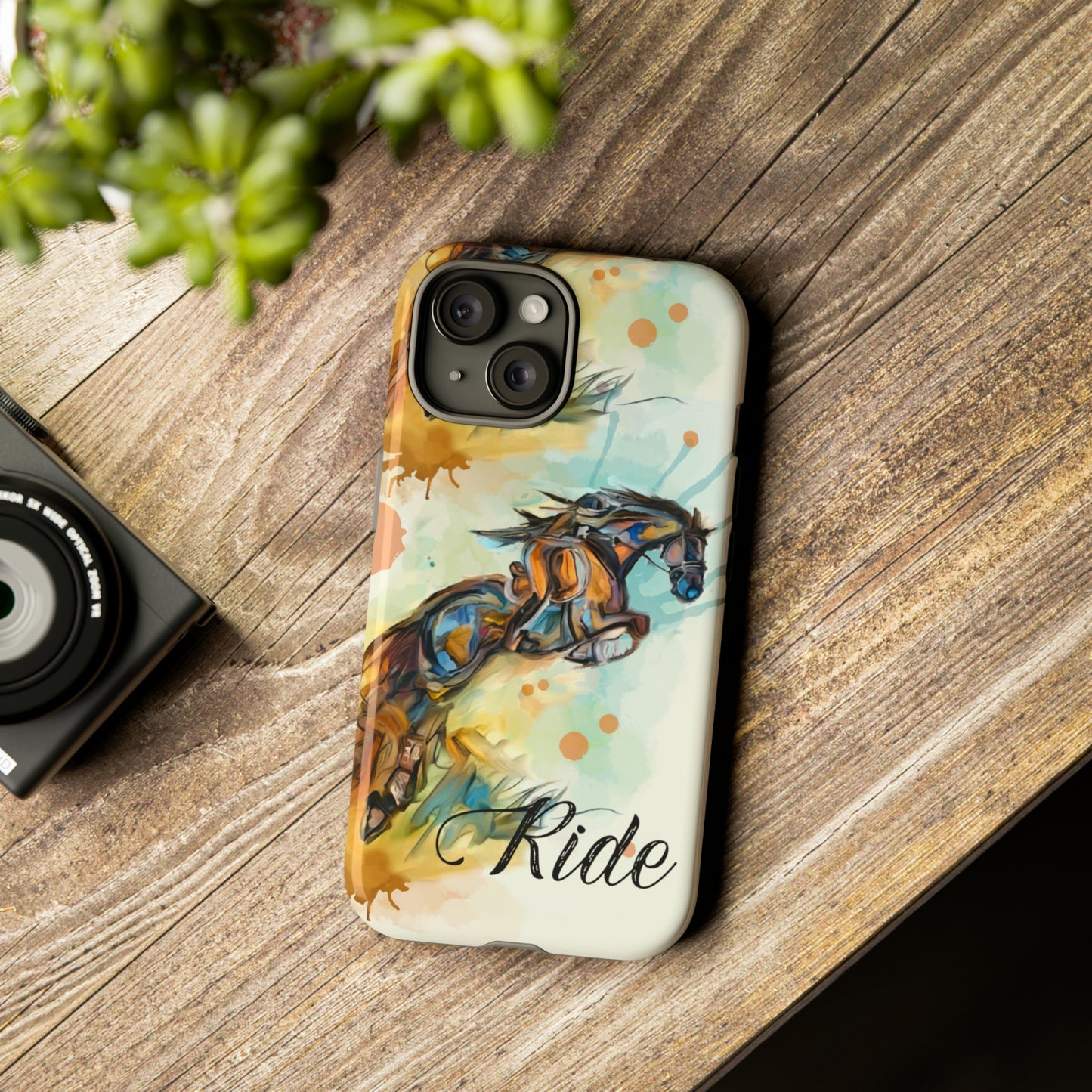 Water color Hunter Jumper Horse arena Study Tough Case Phone Case.