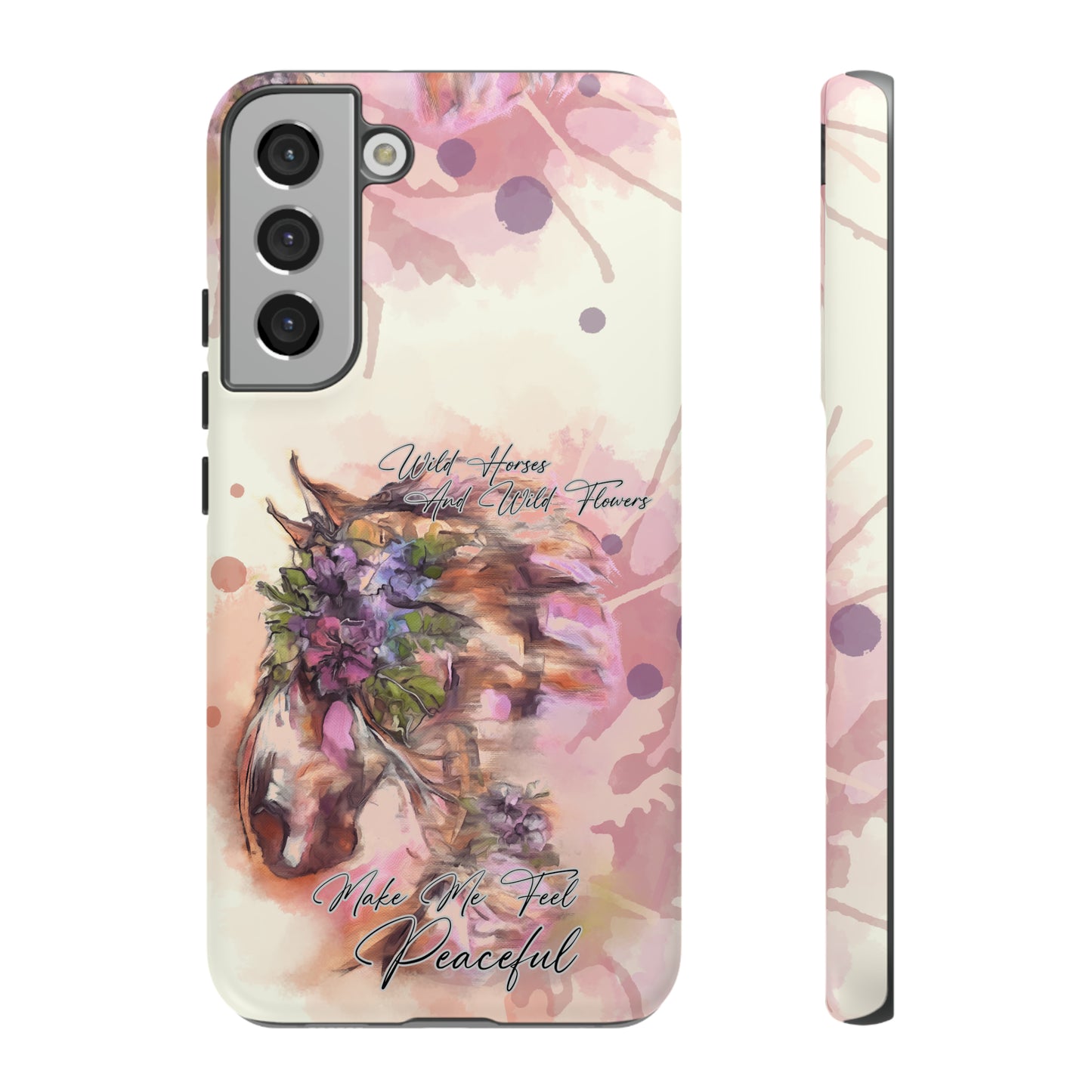 Romantic Equestrian Watercolor Horse Horse Lover Gift Study Tough Case Phone Case.