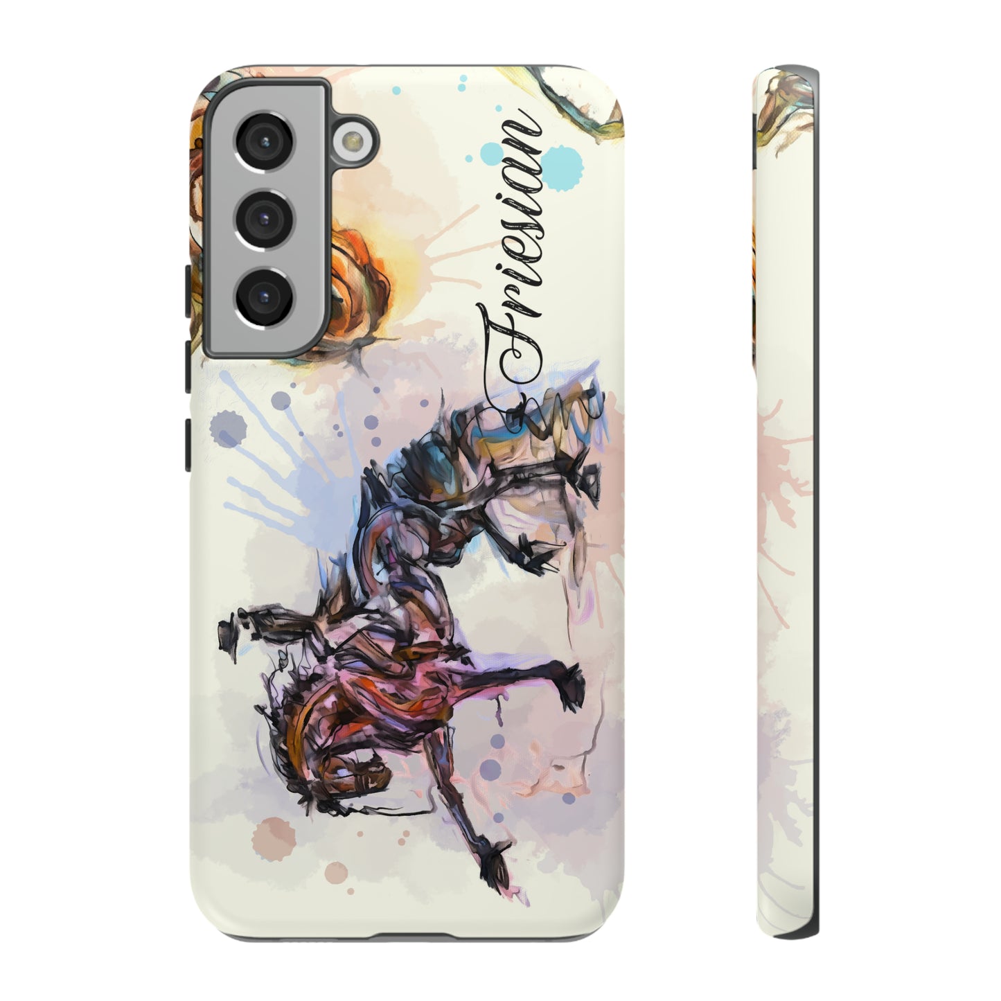 Friesian Watercolor Horse Horse Lover Gift Study Tough Case Phone Case.