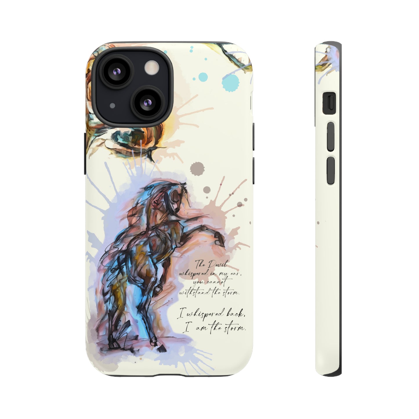 Inspirational Watercolor Horse Horse Lover Gift Study Tough Case Phone Case.
