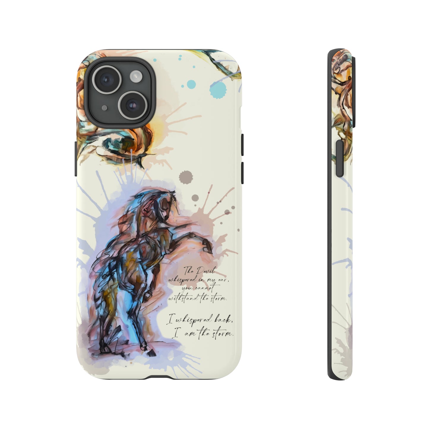 Inspirational Watercolor Horse Horse Lover Gift Study Tough Case Phone Case.