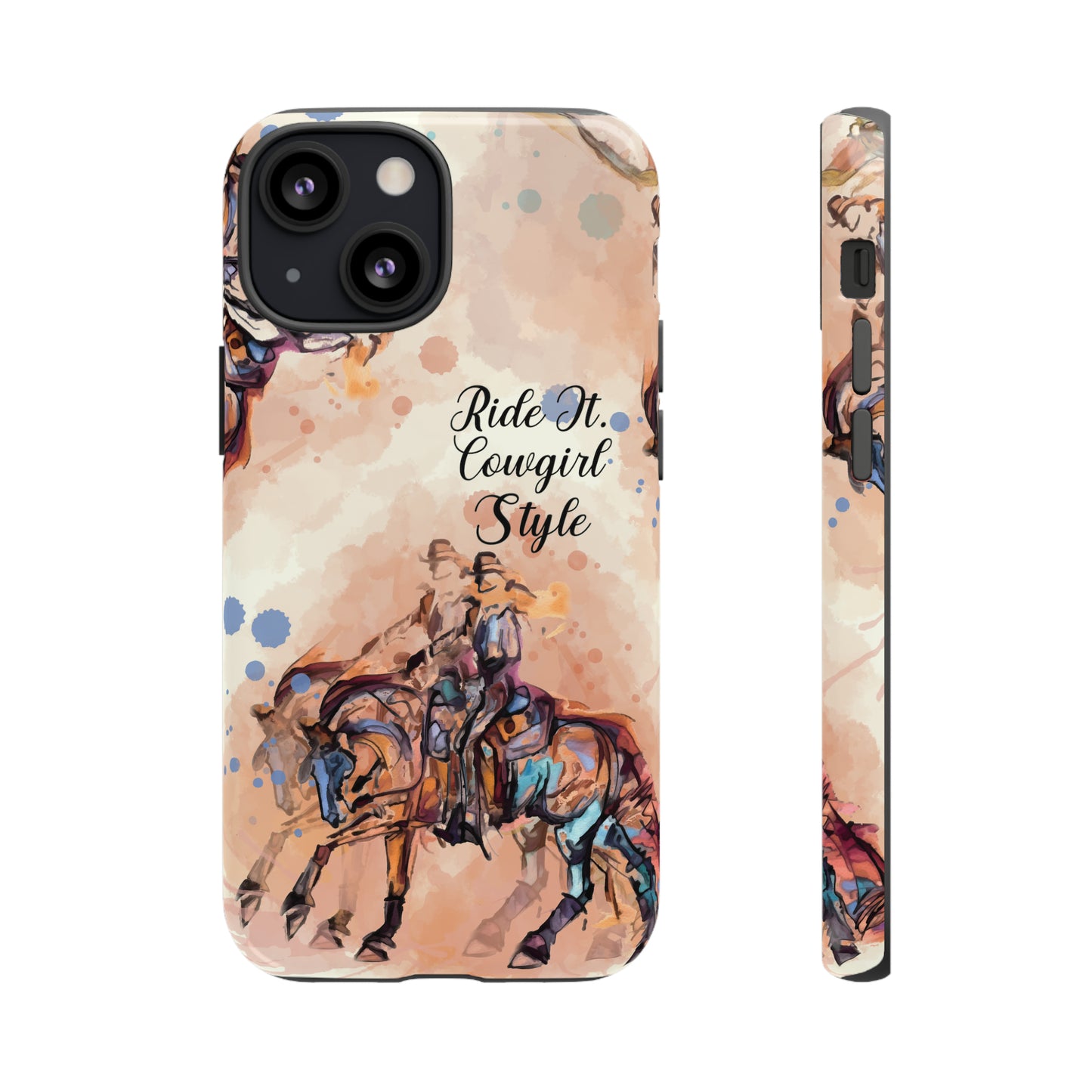 Raunchy Western Horse Watercolor Horse Horse Lover Gift Study Tough Case Phone Case.