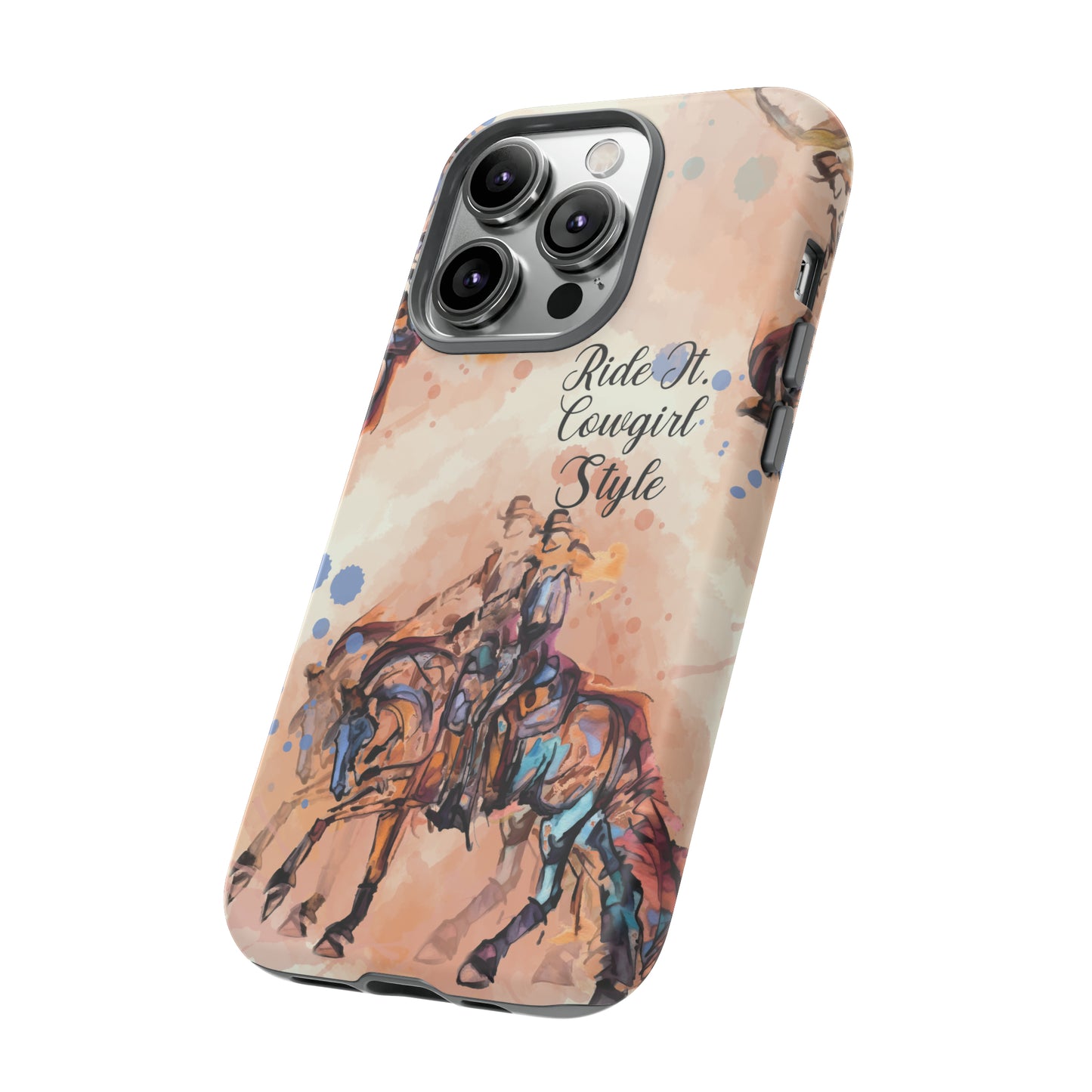 Raunchy Western Horse Watercolor Horse Horse Lover Gift Study Tough Case Phone Case.
