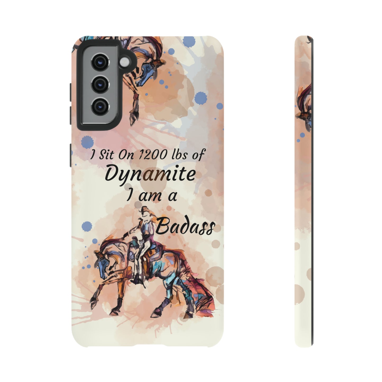 Swearing Western Watercolor Horse Horse Lover Gift Study Tough Case Phone Case.