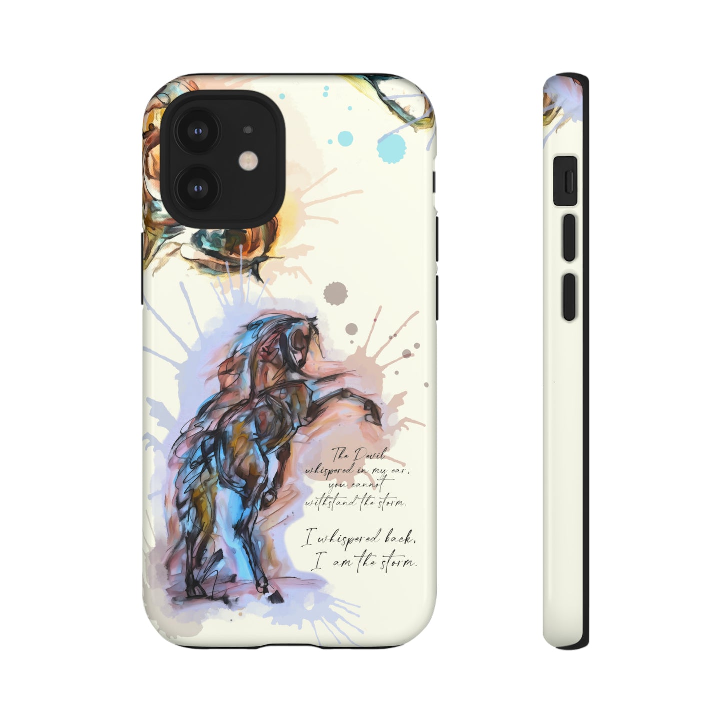 Inspirational Watercolor Horse Horse Lover Gift Study Tough Case Phone Case.