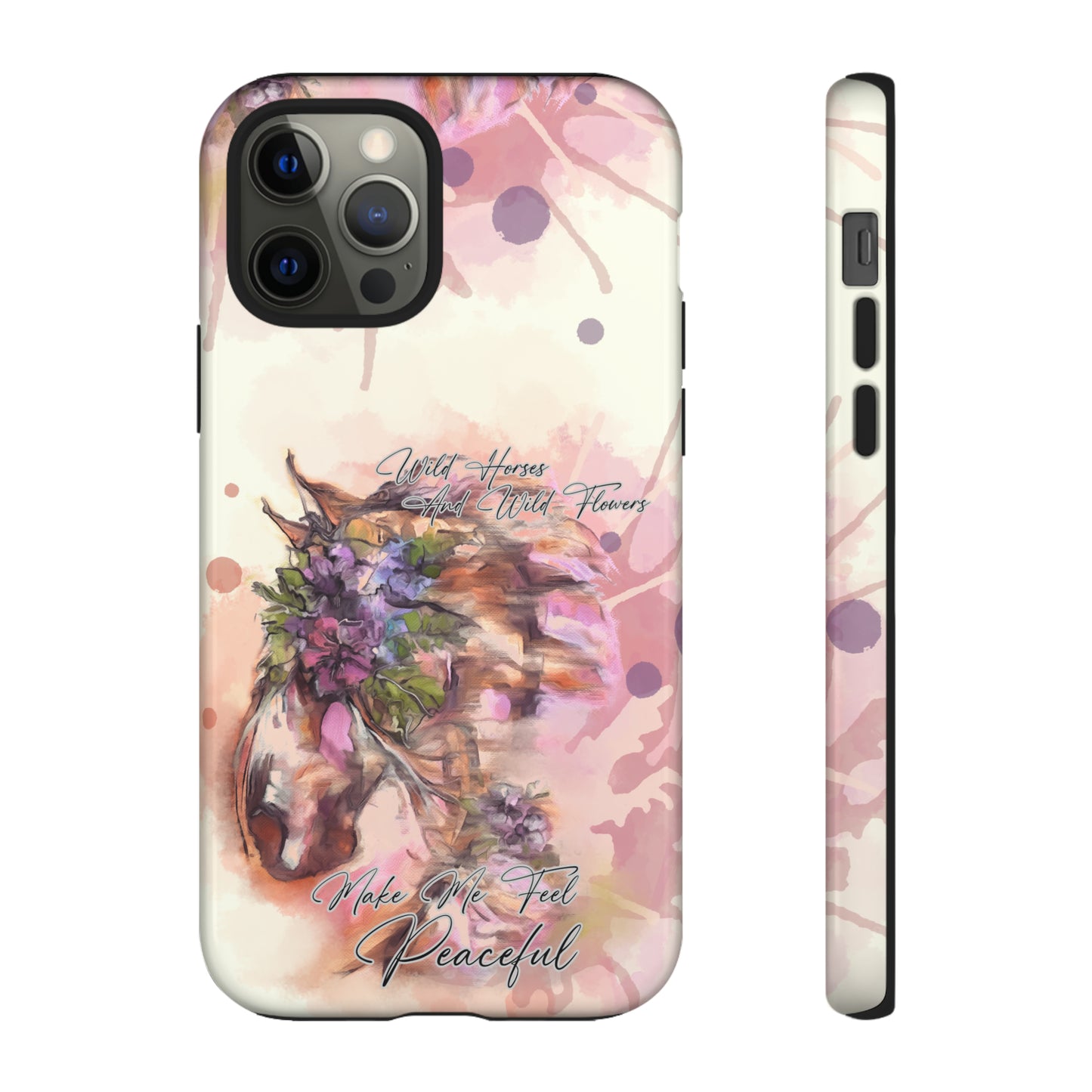 Romantic Equestrian Watercolor Horse Horse Lover Gift Study Tough Case Phone Case.