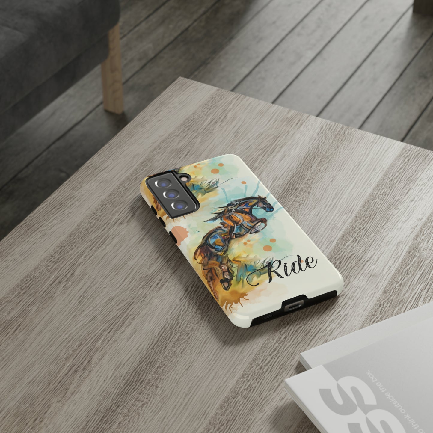 Water color Hunter Jumper Horse arena Study Tough Case Phone Case.