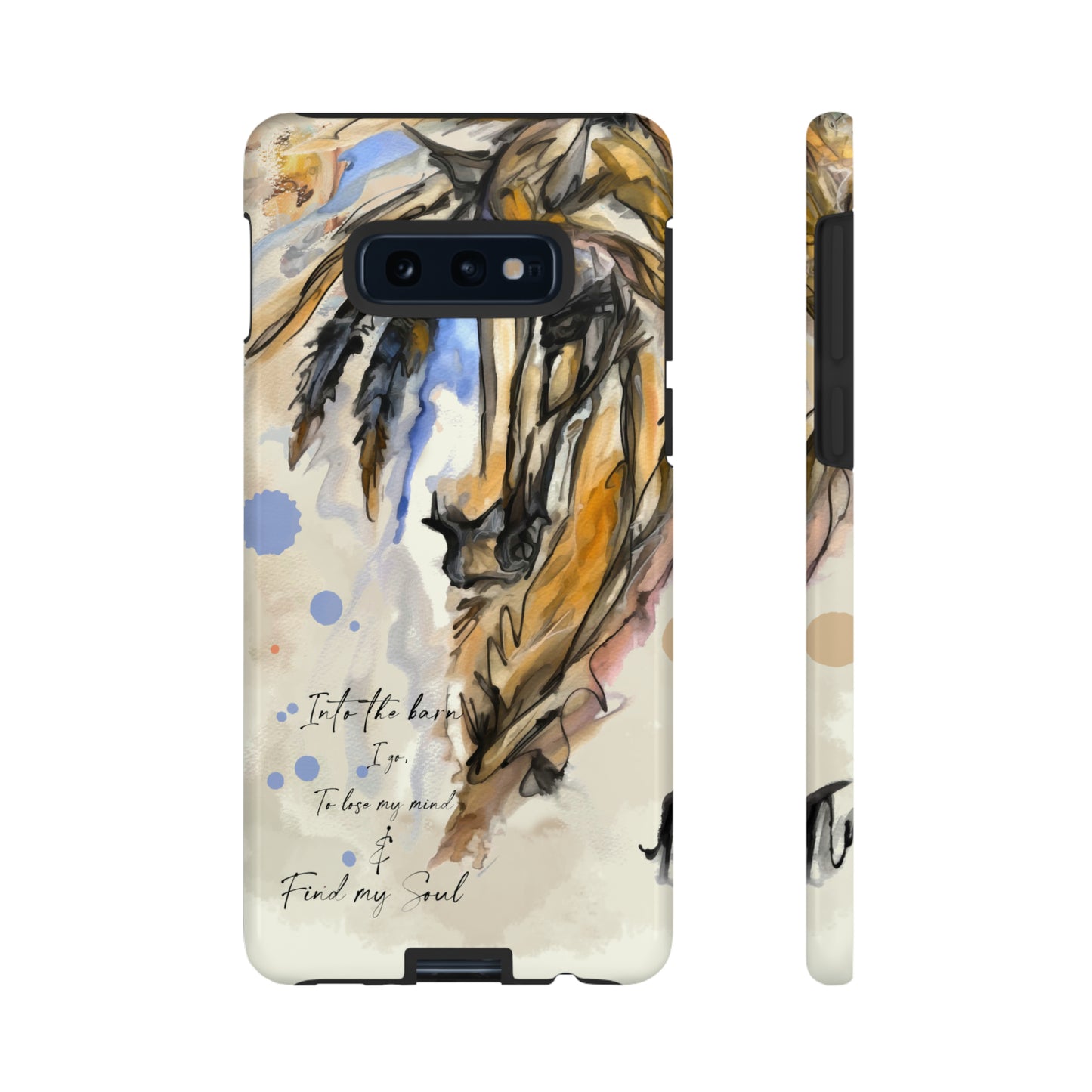 Inspirational Watercolor Horse Horse Lover Gift Study Tough Case Phone Case.