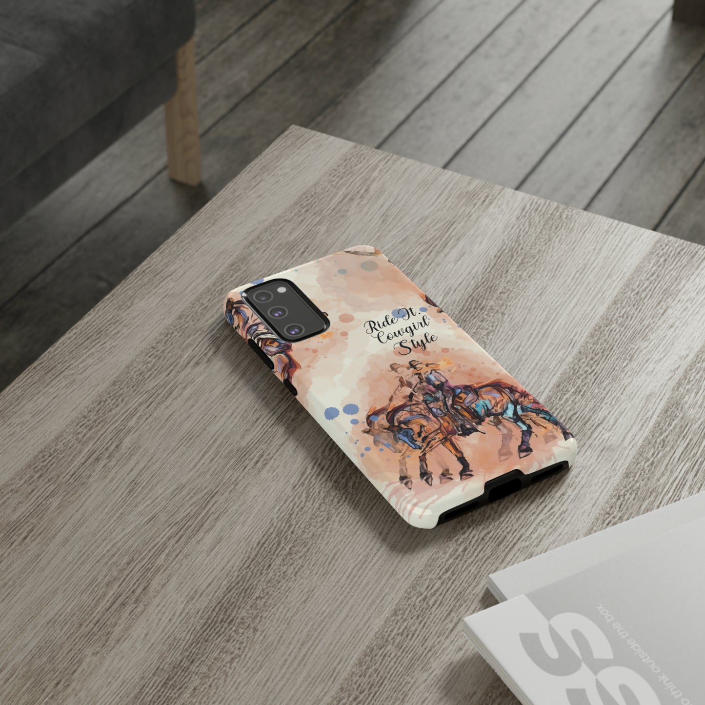 Raunchy Western Horse Watercolor Horse Horse Lover Gift Study Tough Case Phone Case.