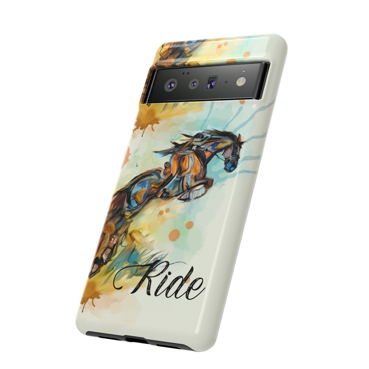 Water color Hunter Jumper Horse arena Study Tough Case Phone Case.