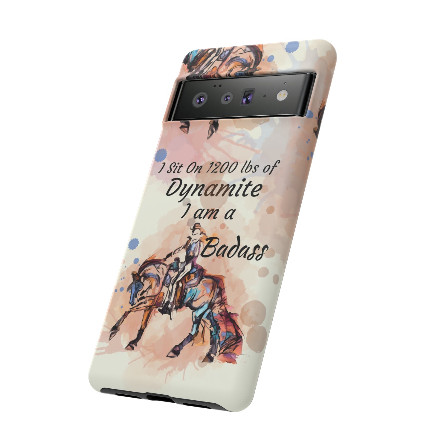 Swearing Western Watercolor Horse Horse Lover Gift Study Tough Case Phone Case.