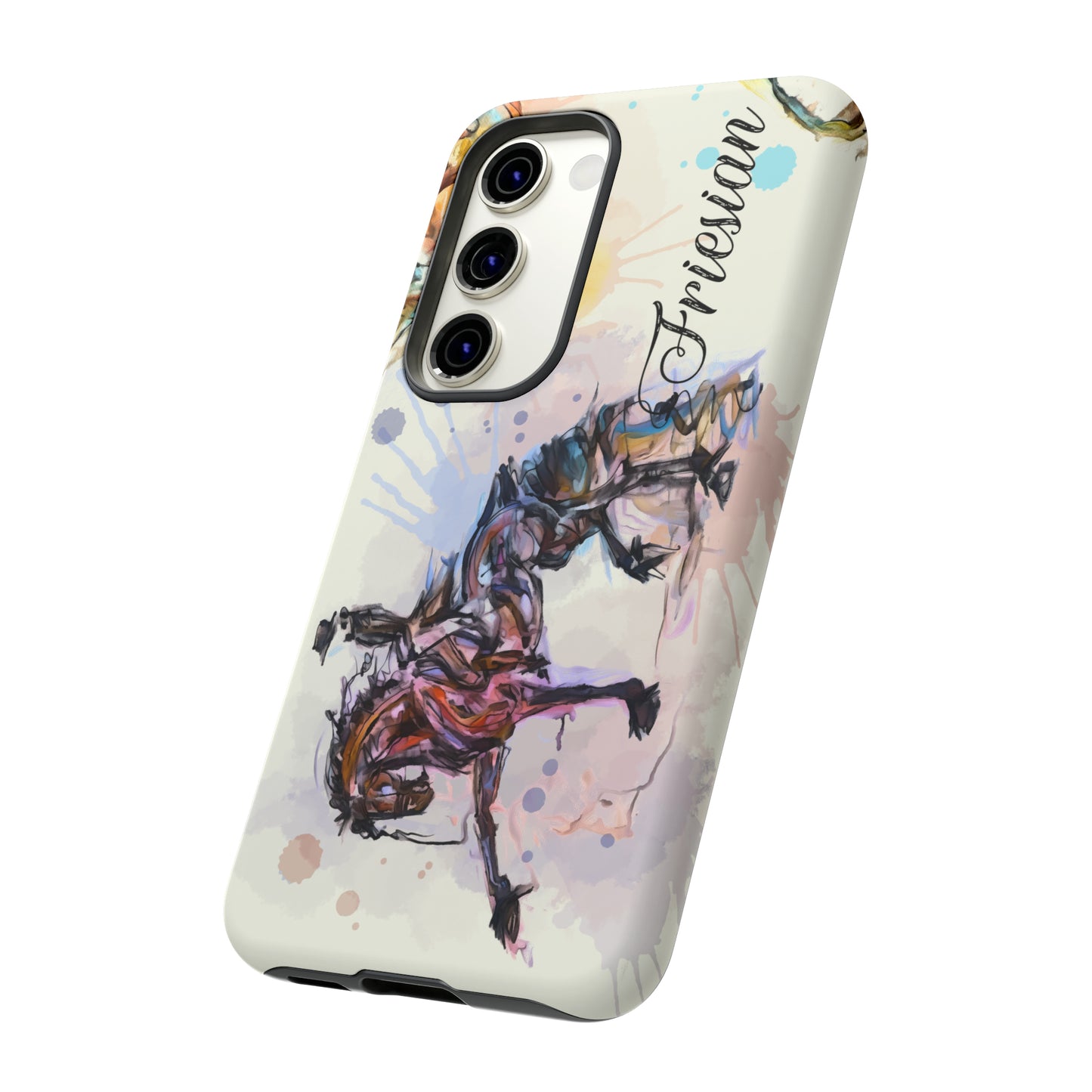 Friesian Watercolor Horse Horse Lover Gift Study Tough Case Phone Case.