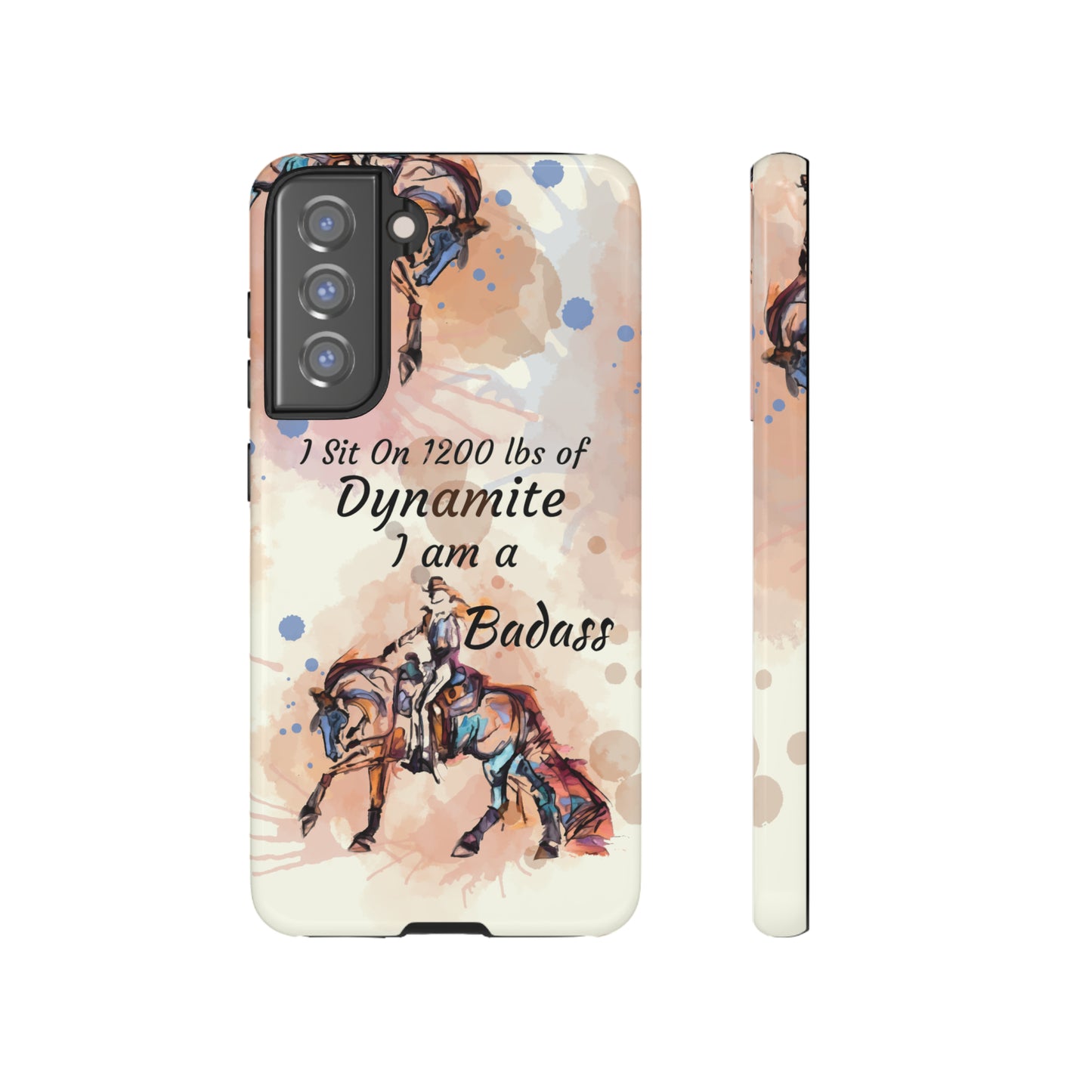 Swearing Western Watercolor Horse Horse Lover Gift Study Tough Case Phone Case.