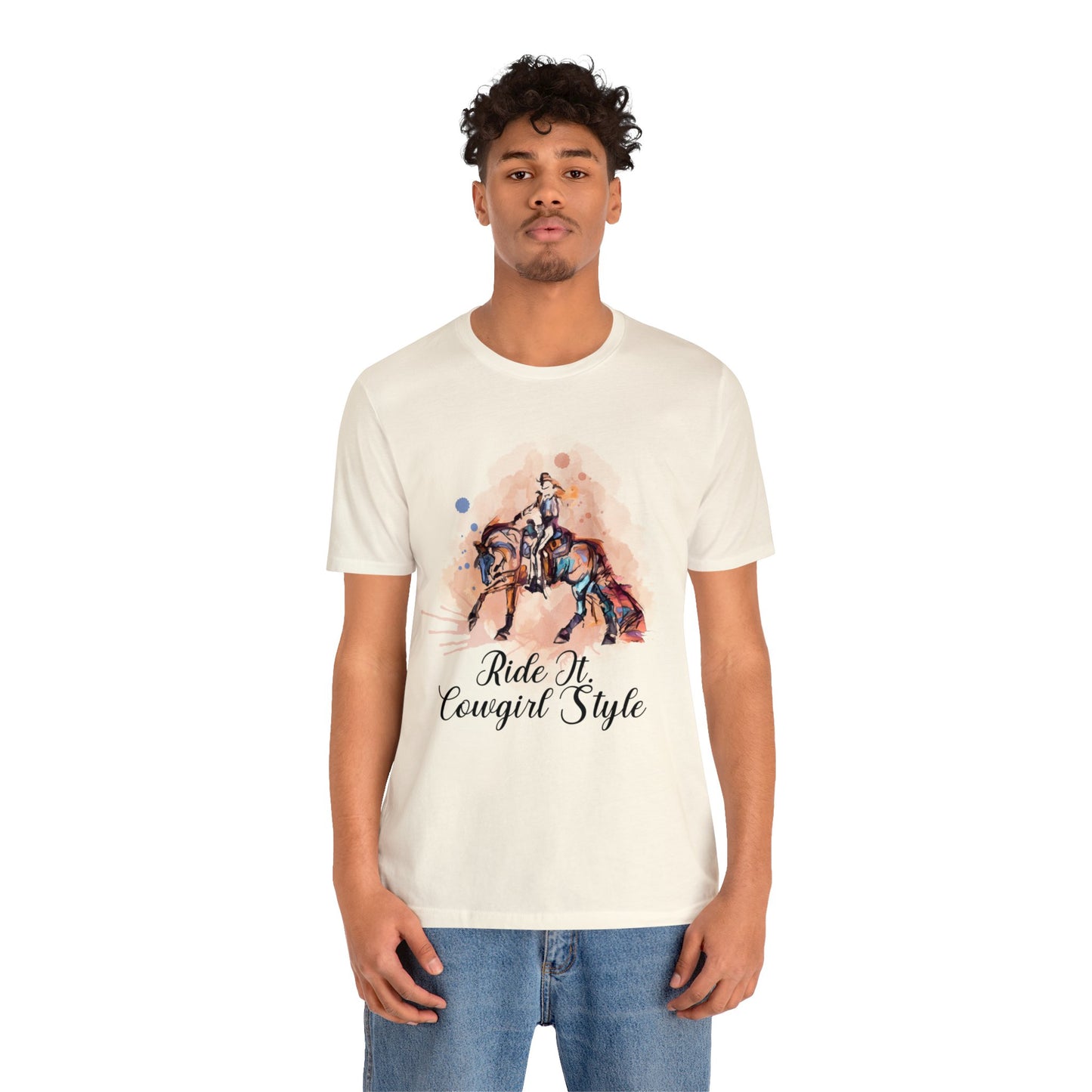 Ride it Cowgirl Style Unisex Jersey Short Sleeve Tee