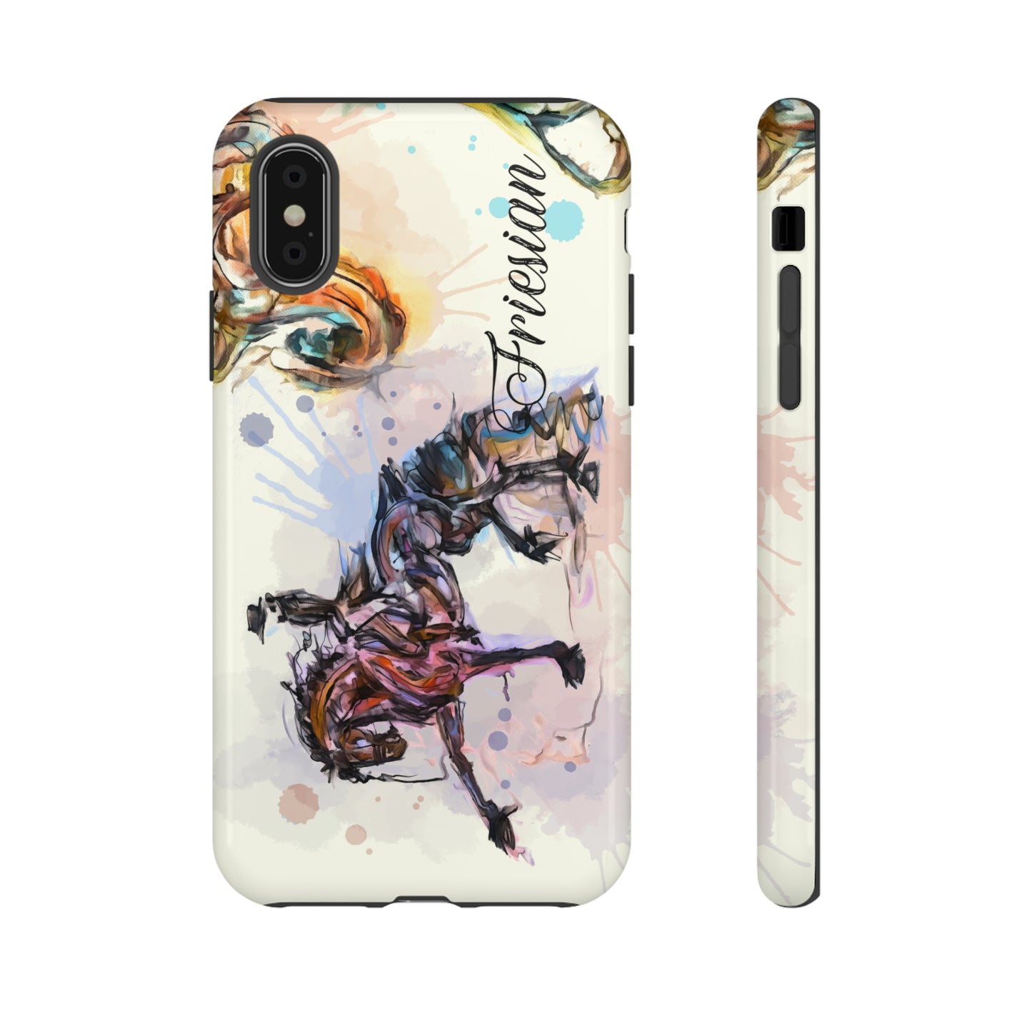 Friesian Watercolor Horse Horse Lover Gift Study Tough Case Phone Case.