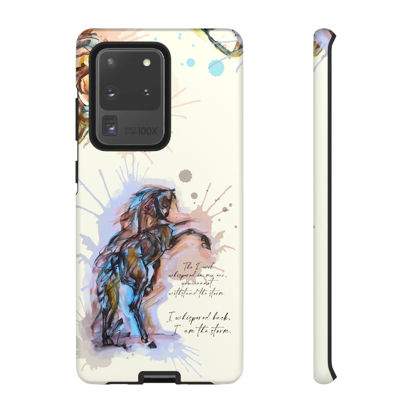 Inspirational Watercolor Horse Horse Lover Gift Study Tough Case Phone Case.