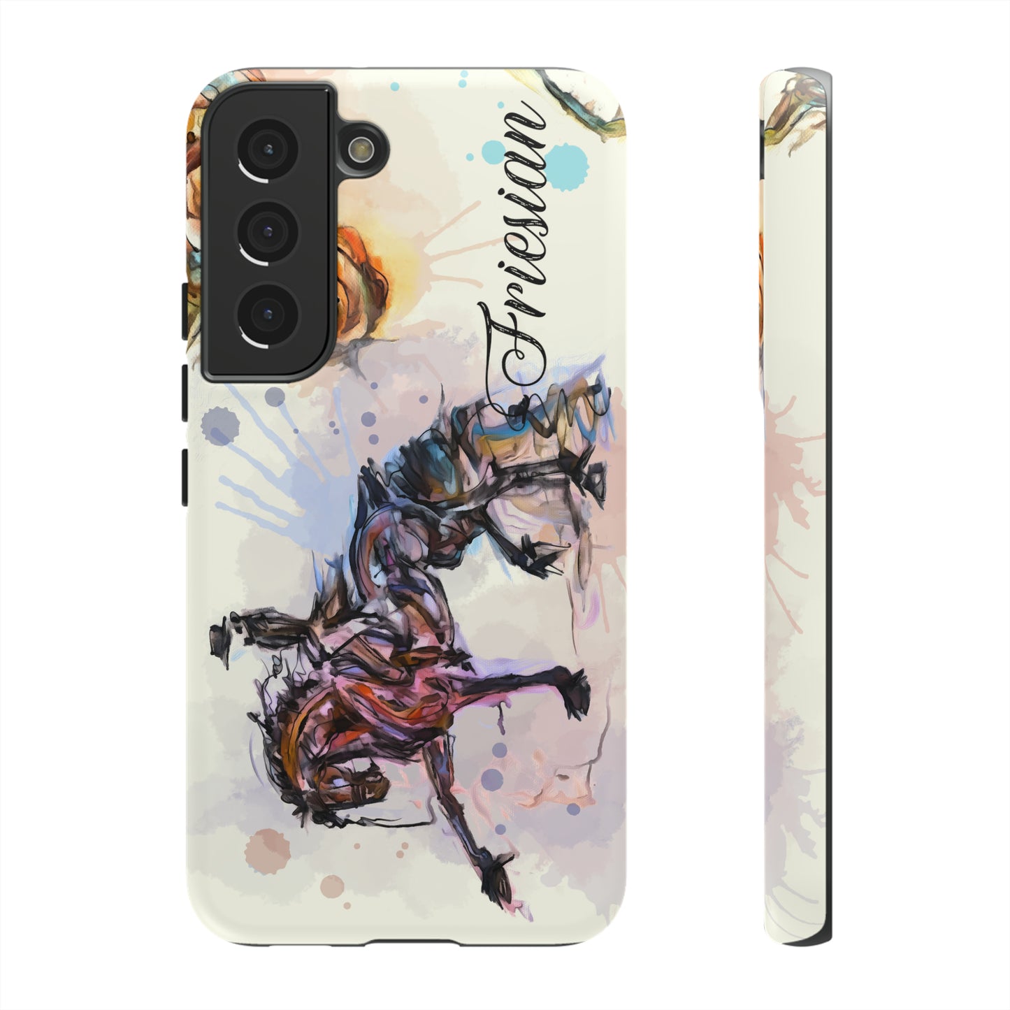 Friesian Watercolor Horse Horse Lover Gift Study Tough Case Phone Case.