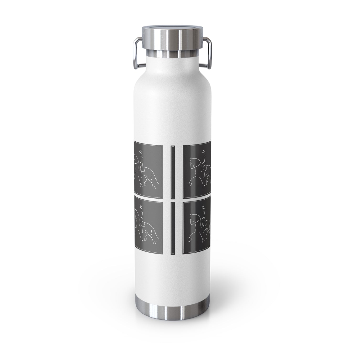 Jenny Veenstra Logo Graphic Friesian color Copper Vacuum Insulated Bottle, 22oz