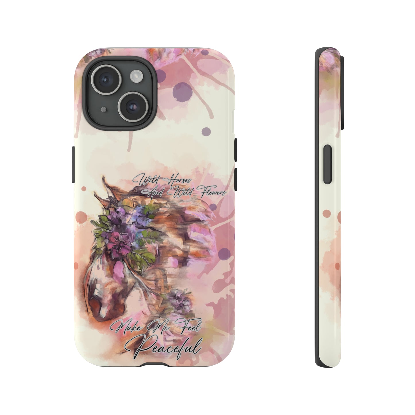 Romantic Equestrian Watercolor Horse Horse Lover Gift Study Tough Case Phone Case.
