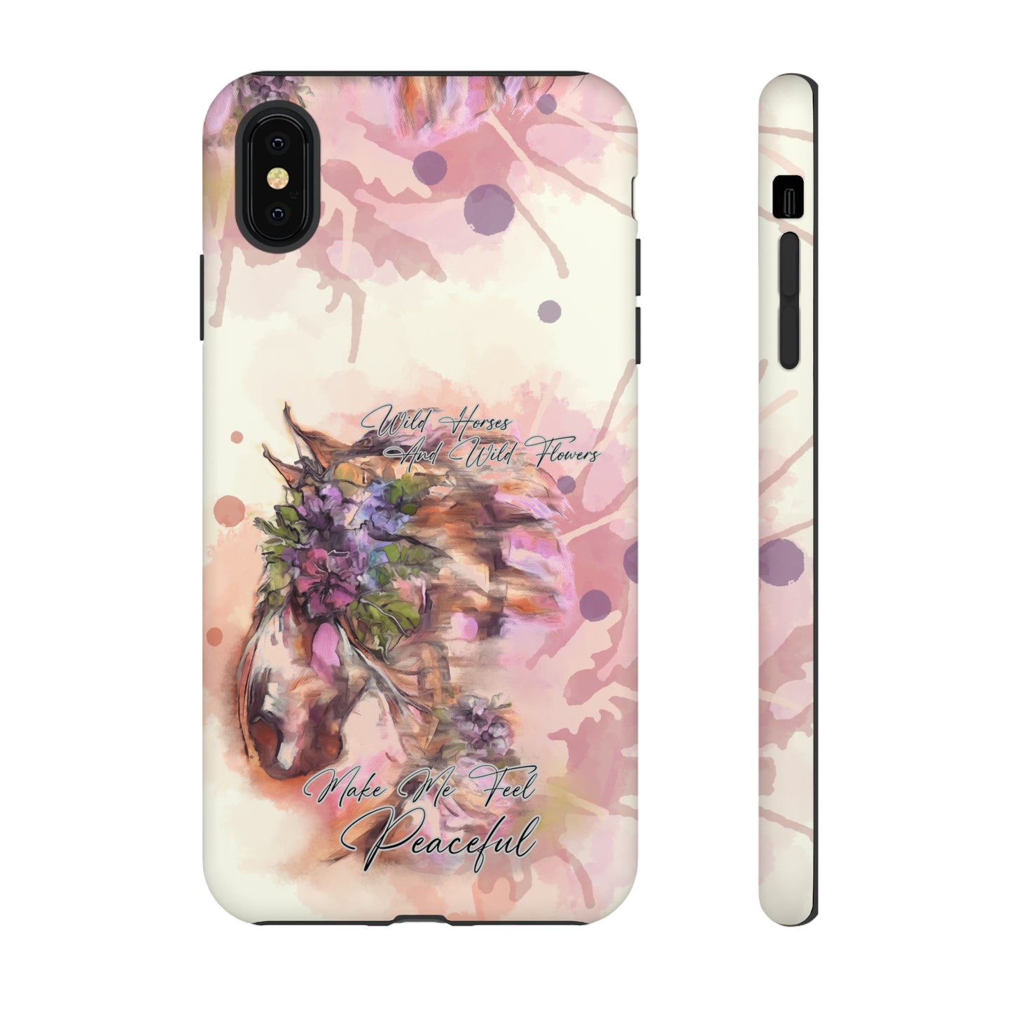 Romantic Equestrian Watercolor Horse Horse Lover Gift Study Tough Case Phone Case.