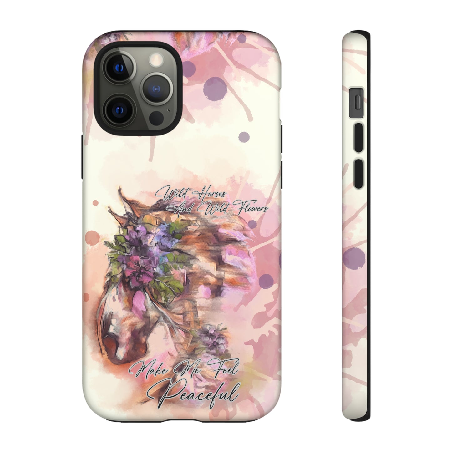 Romantic Equestrian Watercolor Horse Horse Lover Gift Study Tough Case Phone Case.