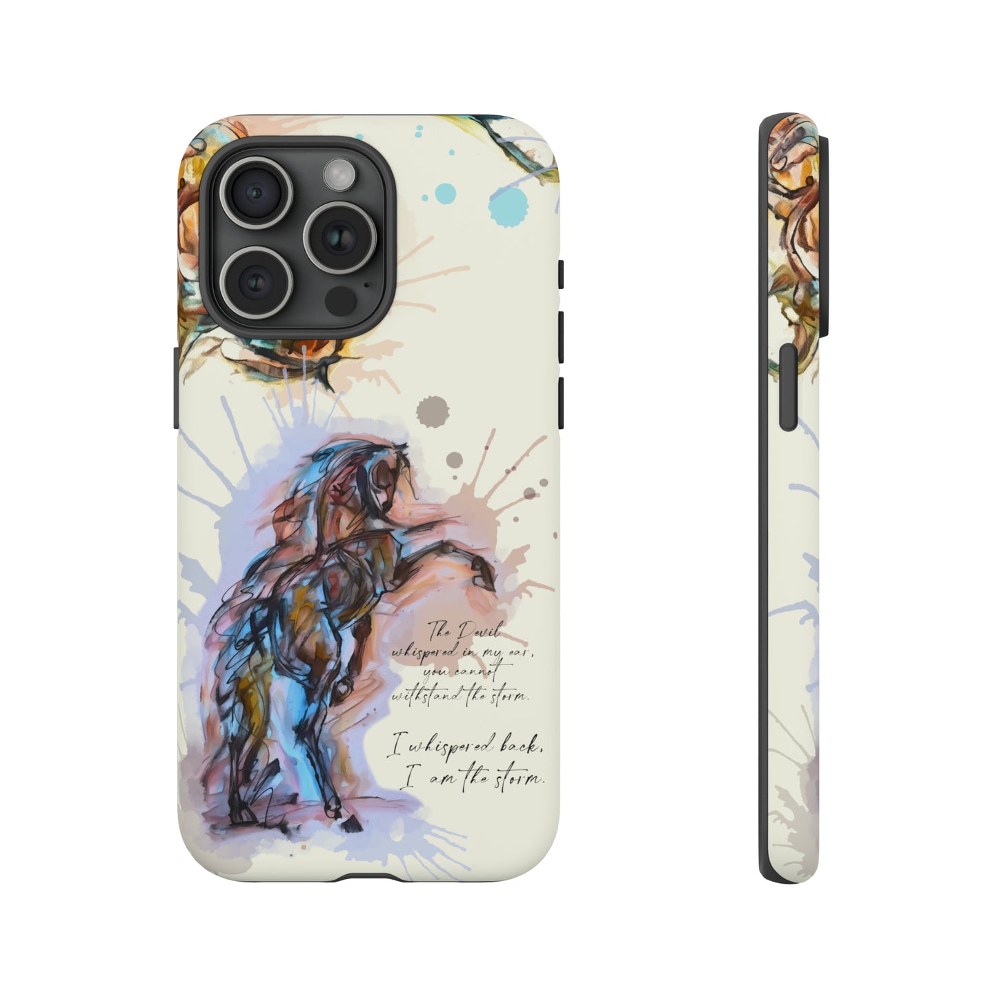 Inspirational Watercolor Horse Horse Lover Gift Study Tough Case Phone Case.