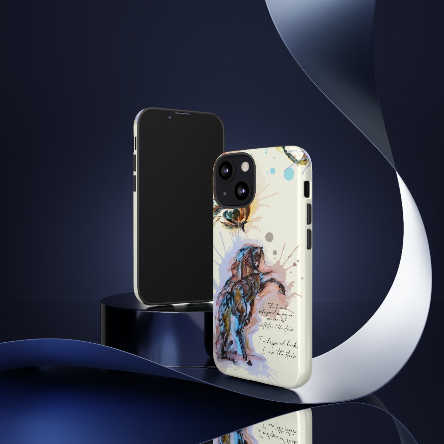 Inspirational Watercolor Horse Horse Lover Gift Study Tough Case Phone Case.