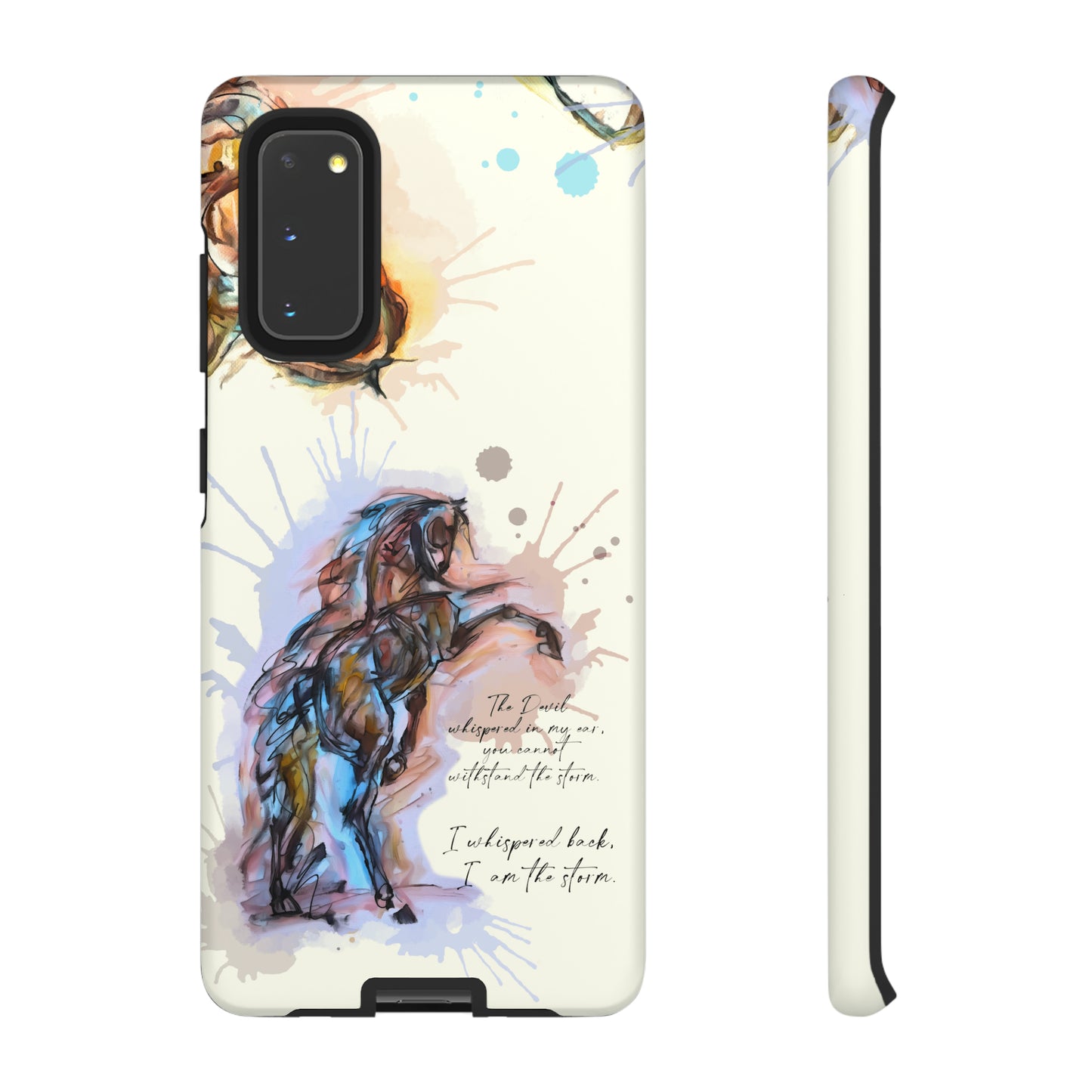 Inspirational Watercolor Horse Horse Lover Gift Study Tough Case Phone Case.