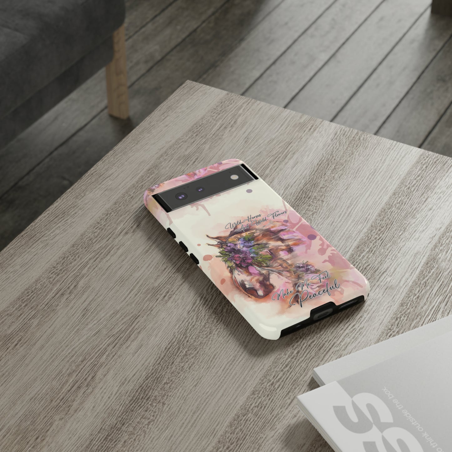 Romantic Equestrian Watercolor Horse Horse Lover Gift Study Tough Case Phone Case.