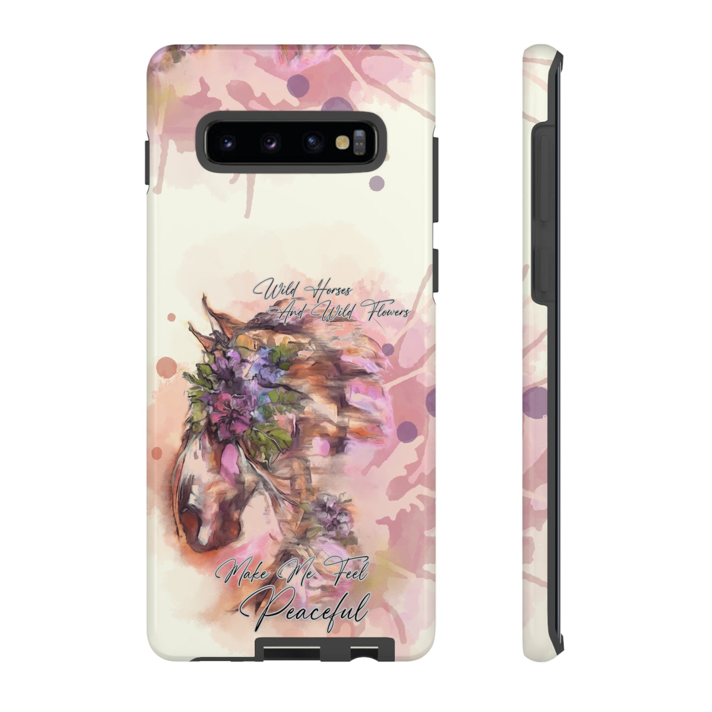 Romantic Equestrian Watercolor Horse Horse Lover Gift Study Tough Case Phone Case.