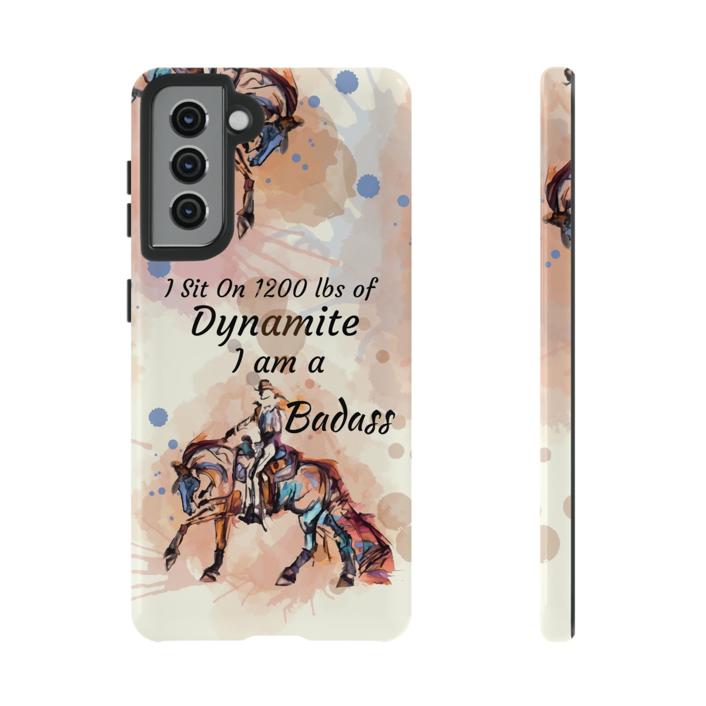 Swearing Western Watercolor Horse Horse Lover Gift Study Tough Case Phone Case.